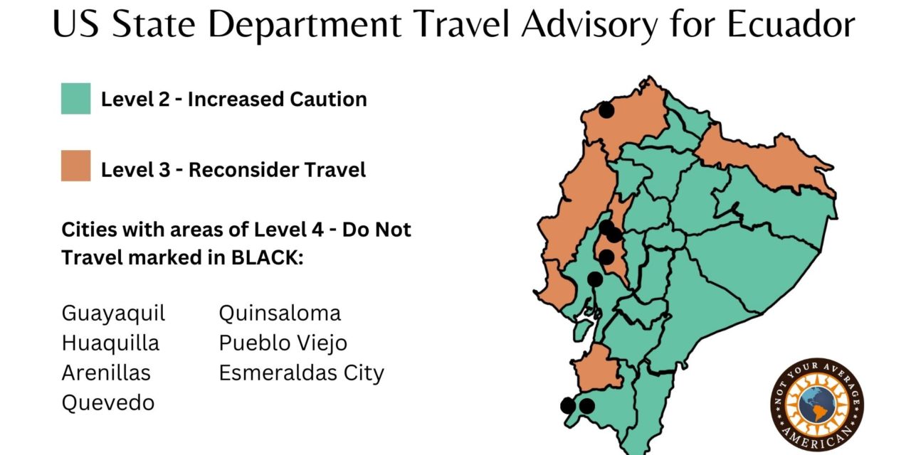 Entender la última advertencia de viaje a Ecuador